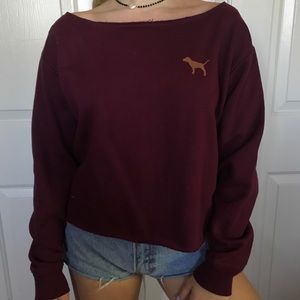 Pink long sleeve strappy back